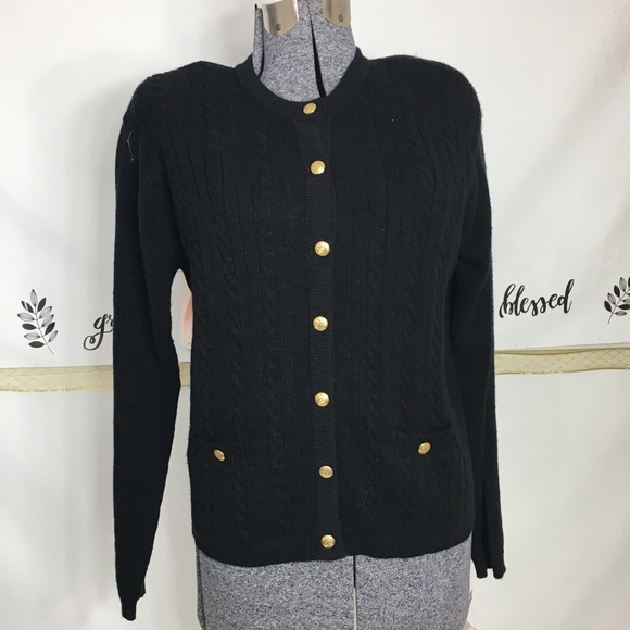 CHINAWEAR Black sweater /button closure - Picture 1 of 8